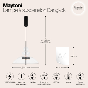 Светильник подвесной Maytoni Bangkok MOD185PL-L6B3K3