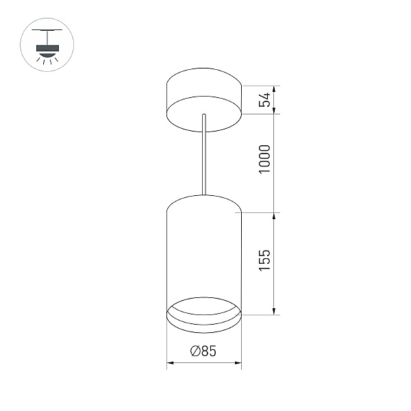 Корпус подвесной с драйвером для светильника POLO Arlight Polo 024236