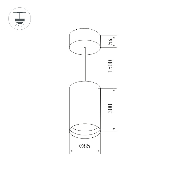 Корпус подвесной с драйвером для светильника POLO Arlight Polo 024237