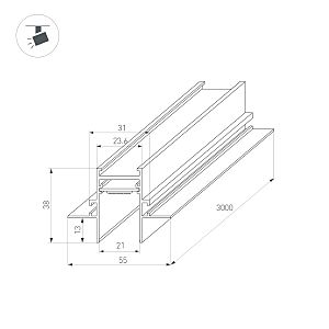 Шинопровод Arlight Mag-25 033459