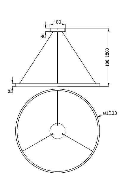 Подвесная люстра Maytoni Rim MOD058PL-L65BK