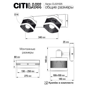 Светильник спот Citilux Хаген CL531525