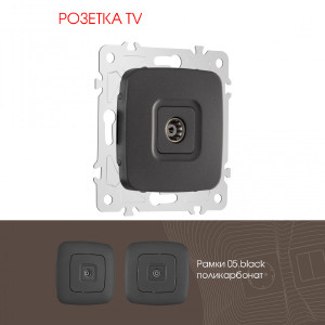 Розетка Arte Milano Am-205 205.43-1.black