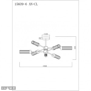 Потолочная люстра iLamp Evolution 15609-6 AN+CL