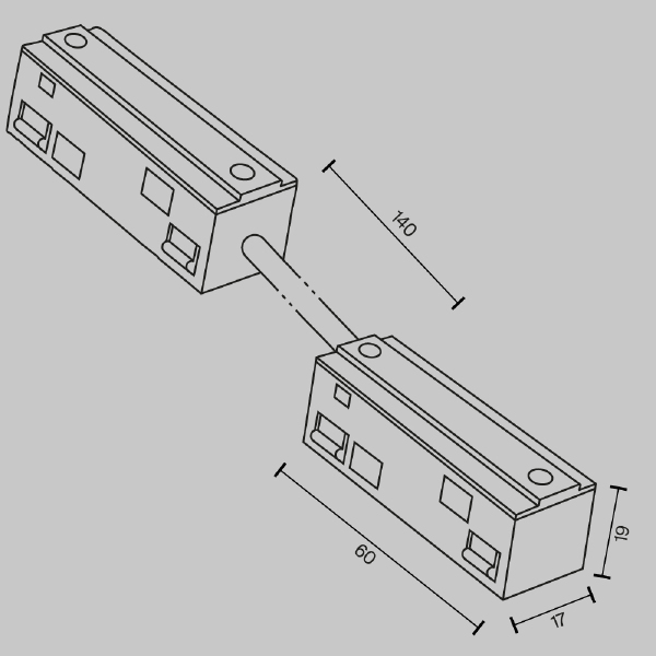 Коннектор для шинопровода Maytoni Accessories for tracks Exility TRA034CPC-42B-15-1