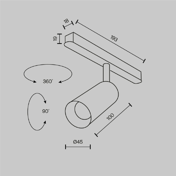 Трековый светильник Maytoni Focus LED Exility TR032-2-5W4K-M-BW