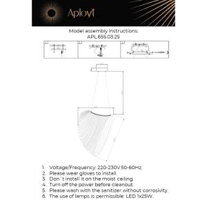 Светильник подвесной Aployt Amareynt APL.655.03.25