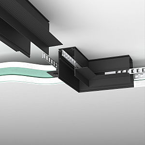 Коннектор для шинопровода Elektrostandard Slim Magnetic Slim Magnetic Коннектор угловой для встраиваемого шинопровода под ГКЛ 12,5мм (черный) 85212/00