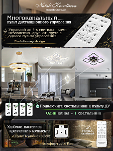 Потолочная люстра Natali Kovaltseva Gravur LED LAMPS 81383