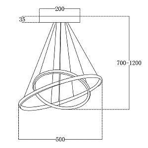 Подвесная люстра Escada Euler 10228/2LED