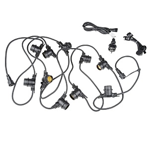 Гирлянда Uniel UDL-K121 10/E27/5M 5C IP65 BLACK BELT-LIGHT