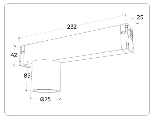 Трековый светильник Ambrella Magnetic 220V GL1242