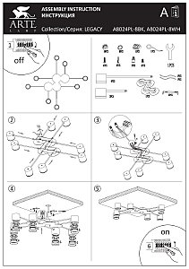 Потолочная люстра Arte Lamp Legacy A8024PL-8WH