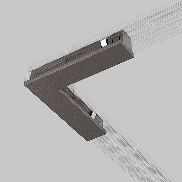 Коннектор для шинопровода Elektrostandard Line Magnetic Titan Line Угловой коннектор (титан) 85006/00