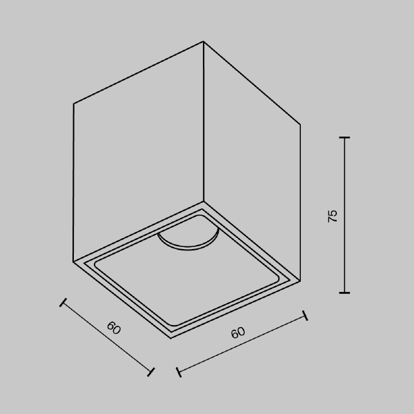 Накладной светильник Maytoni Alfa LED C065CL-8W3K-SQ-WB