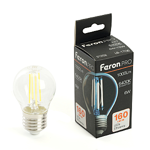 Светодиодная лампа LB-1706 Feron 51252 Е27 6Вт 6400