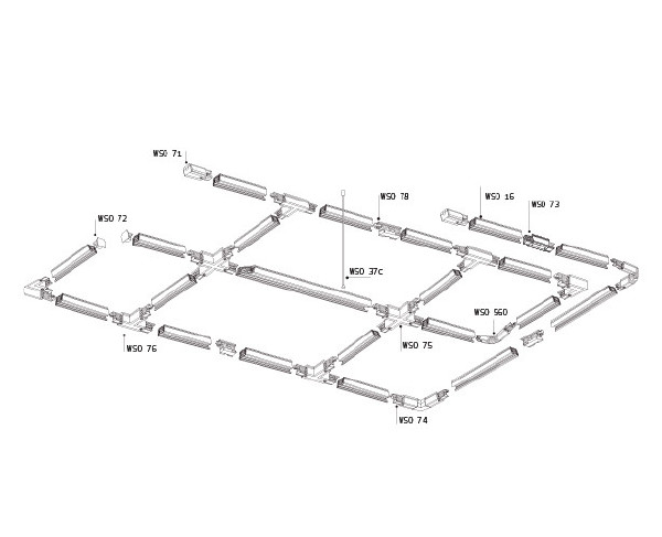 Соединитель для однофазного трека угловой Italline WSO WSO 74 white